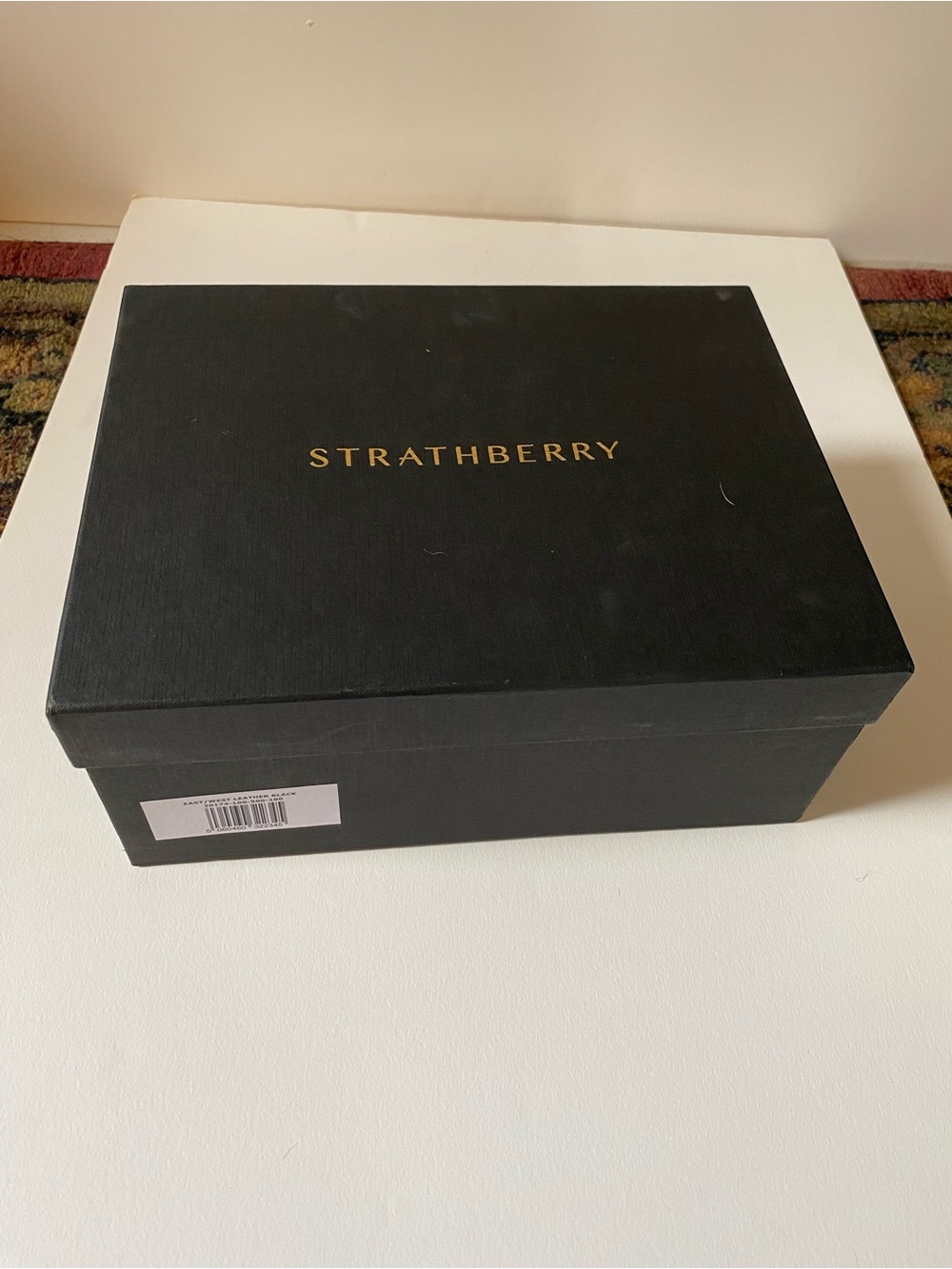 Strathberry East/West Black Leather Gold Chain Shoulder Bag + Box - Picture 16 of 16